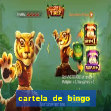 cartela de bingo cha de panela